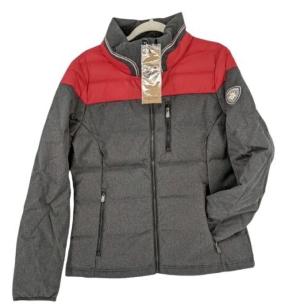 NEW Alp-n-Rock Chamonix Wool Bomber Down Fill Jacket Coat Full Zip Size 4 - L